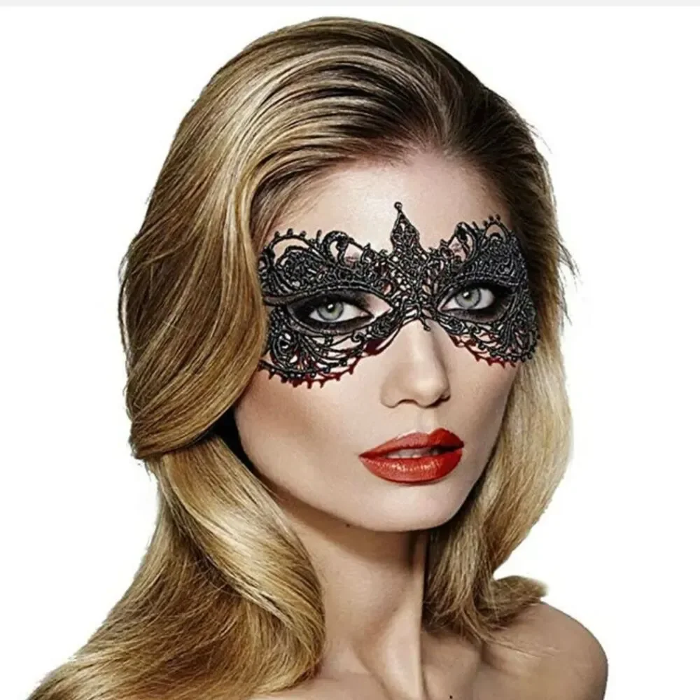 Sexy Women Lady Girl Black Lace Eye Mask for Halloween Masquerade Party US